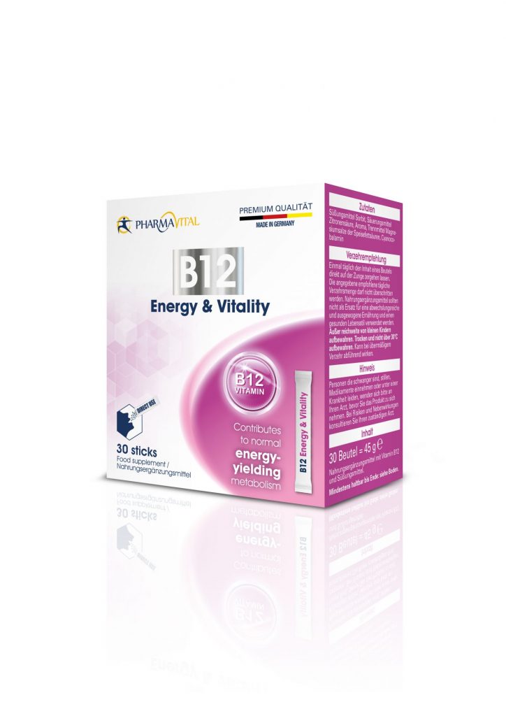 Bâtonnets de vitamine B12 Pharmavital x30