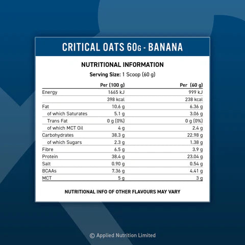Applied Nutrition Critical Oats Protein Porridge Pot 60g