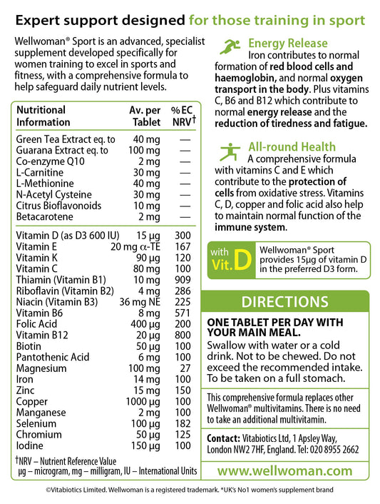 Vitabiotics Wellwoman Sport x30 tablets